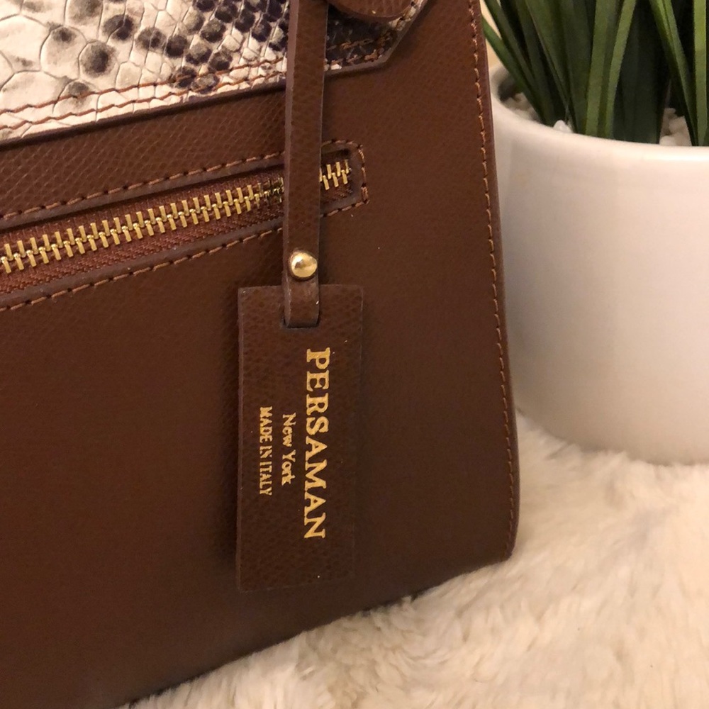 PERSAMAN NEW YORK Python Print Leather bag - Picture 5 of 5
